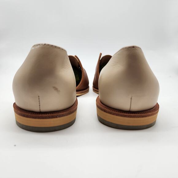 Fortress of Inca Paloma Point Toe Flats Cream Carmel Leather EU 38 US 8 - Picture 7 of 9
